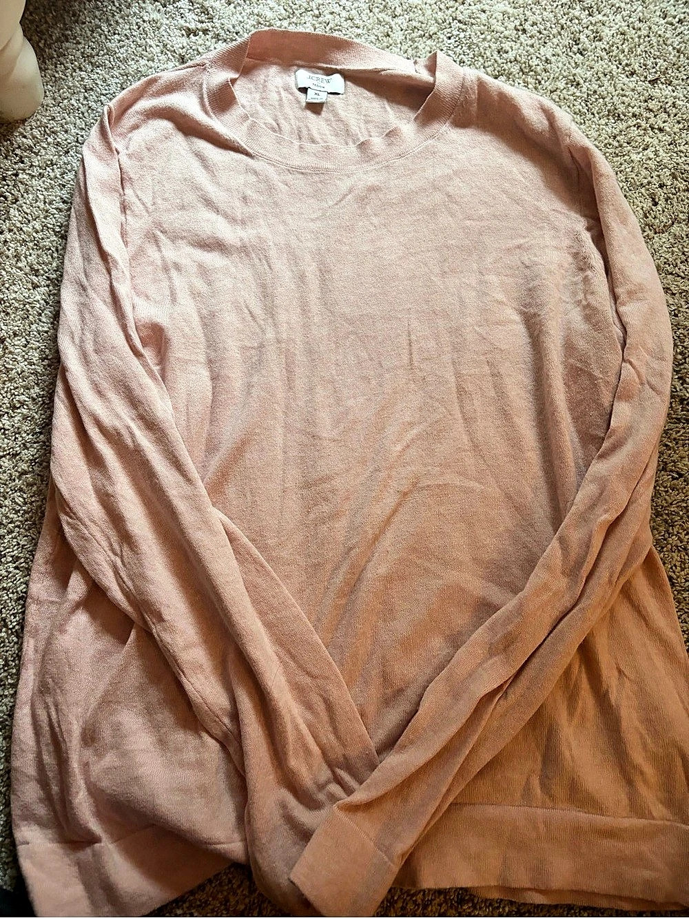 J.CREW Long Sleeve Tee in Pink XL Like New